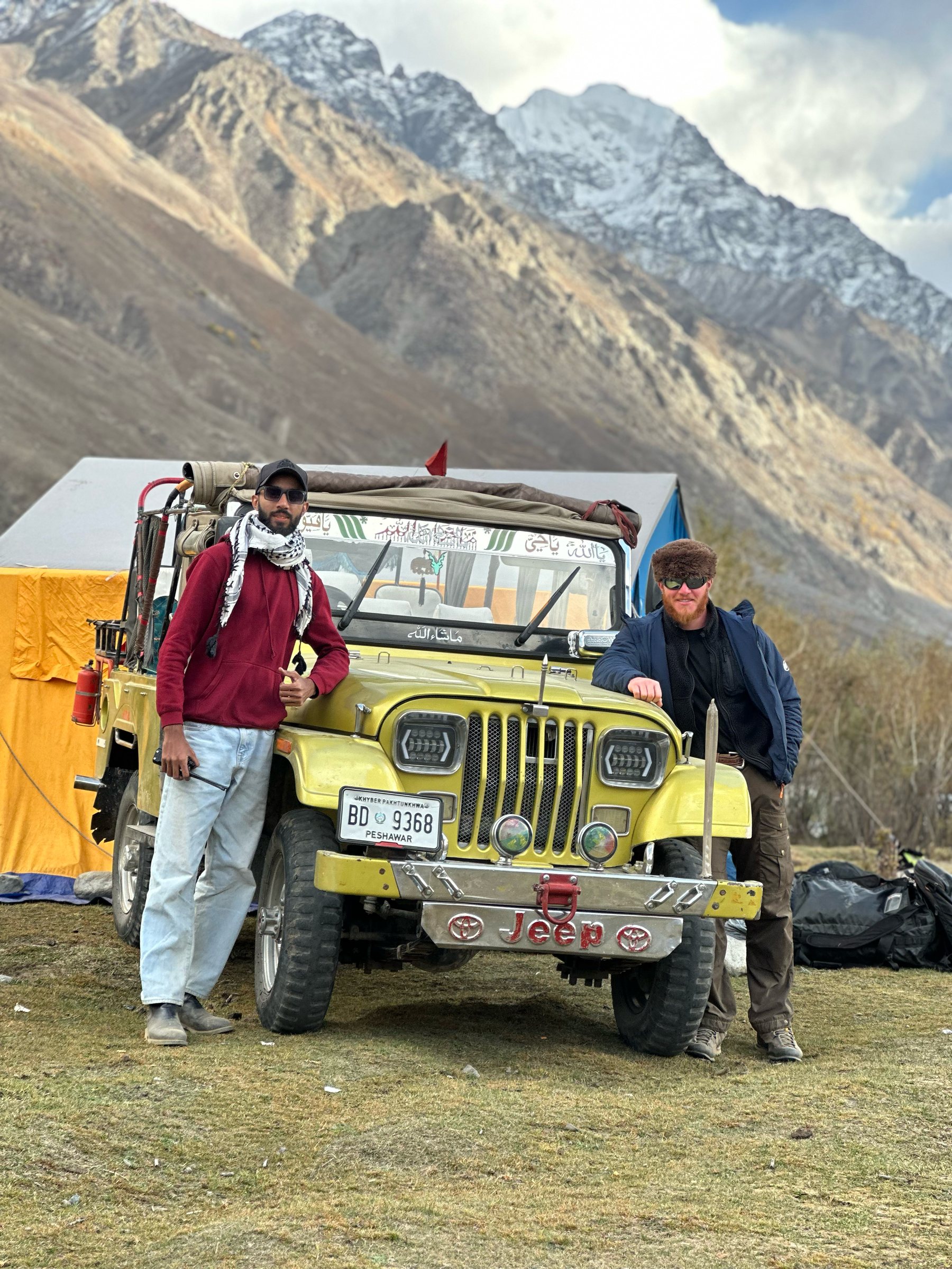 Two Frontiersmen with a mountain jeep